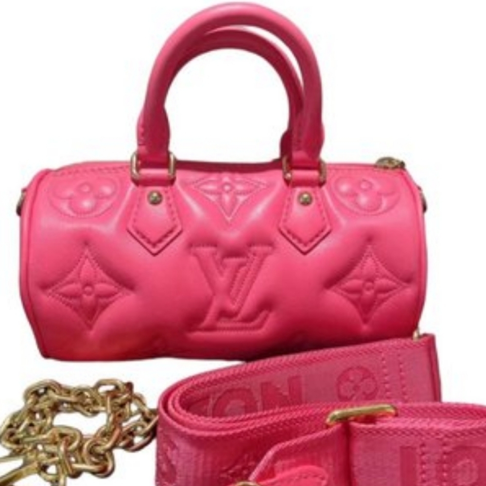 Louis Vuitton Pink Quilted Mini Bag with Gold Hardware